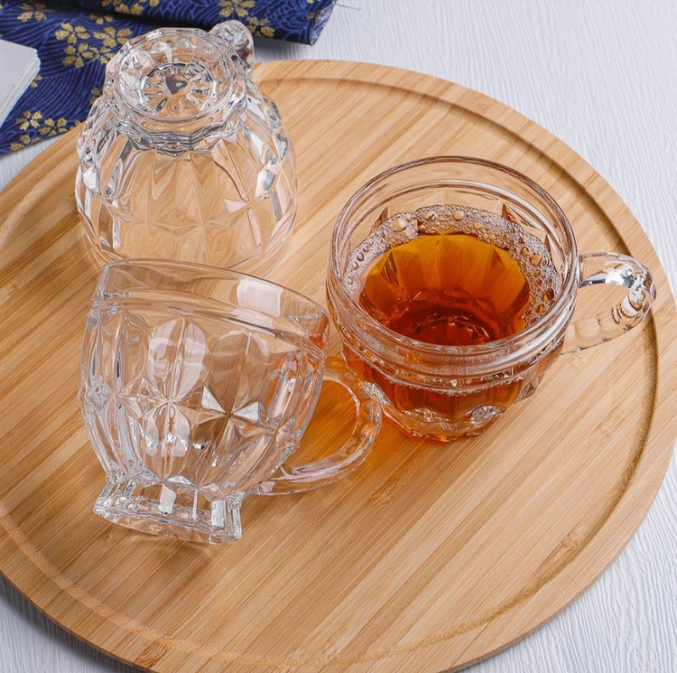 فنجان چایخوری وارداتی پک ۶ عددی - دکوری چوبی