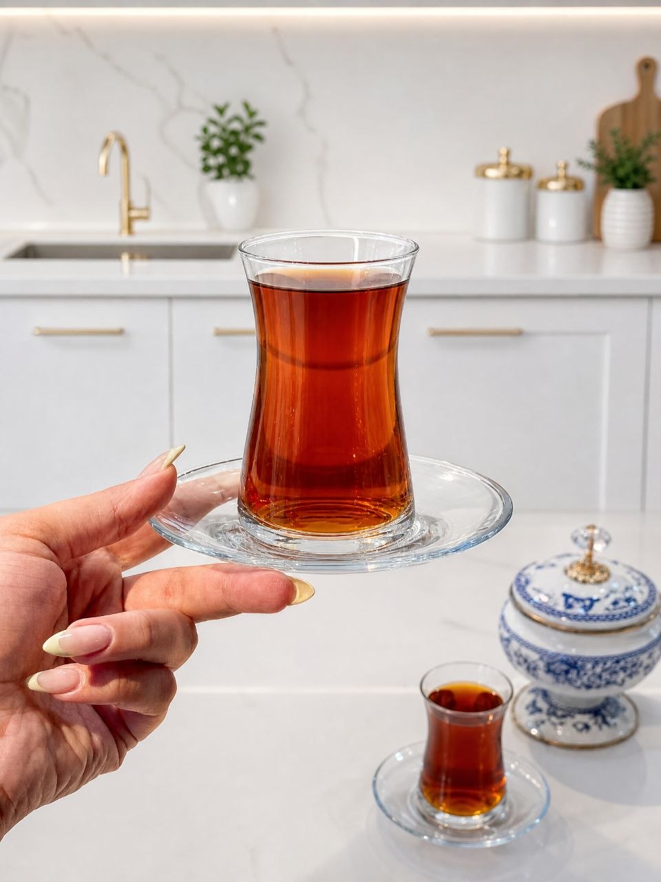 استکان و نعلبکی کمر باریک Heybeli محصول Paşabahçe ترکیه🇹🇷🇹🇷🇹🇷